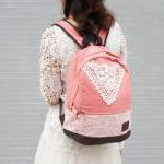 Blue Backpack With Lace