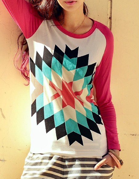 Geometrical Pattern Sweatshirt