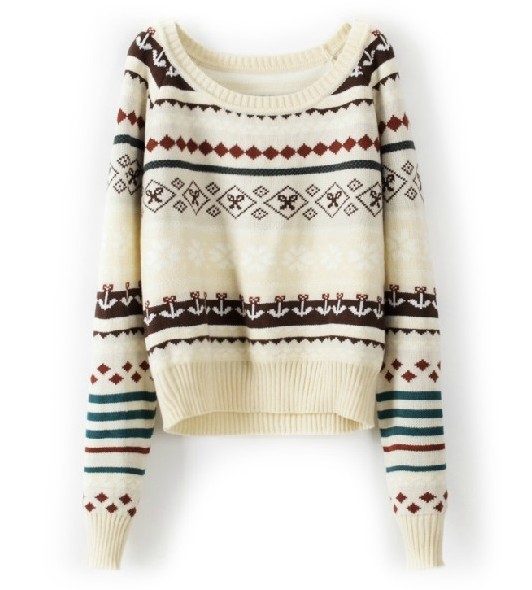 Beige Loose Tribe Sweater
